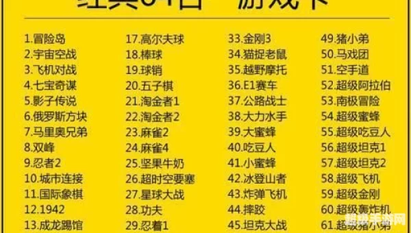 小霸王游戏列表