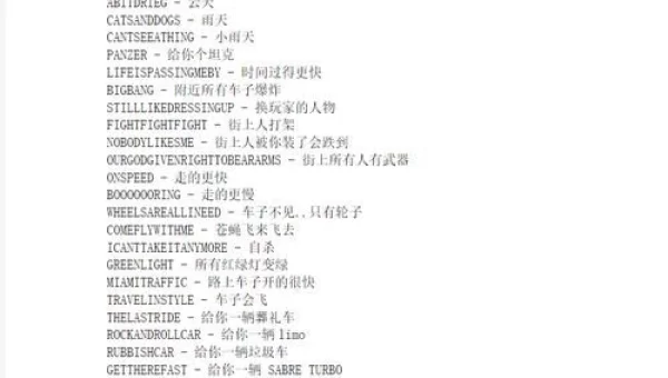 侠盗飞车罪恶都市作弊密码